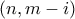 (n,m-i)