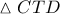 \displaystyle{ 
\vartriangle CTD 
}