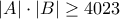 |A |\cdot  |B |\geq 4023