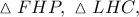 \vartriangle FHP,\ \vartriangle LHC, \vartriangle FHP,\ \vartriangle LHC,