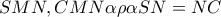 SMN,CMN\alpha \rho \alpha SN=NC