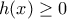 \displaystyle{h(x)\geq 0}
