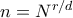 n = N^{r/d} n = N^{r/d}