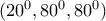 (20^0,80^0,80^0)