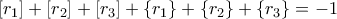 [r_1]+[r_2]+[r_3]+\{r_1\}+\{r_2\}+\{r_3\}=-1