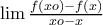 \lim \frac{f(xo)-f(x)}{xo-x}
