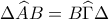 \Delta\widehat{A}B=B\widehat{\Gamma}\Delta