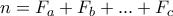 n=F_a+F_b+...+F_c