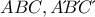 ABC, A΄B΄C΄