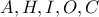A, H, I, O, C
