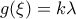 g(\xi)=k\lambda