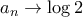 \displaystyle a_{n}\rightarrow \log 2