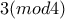 3(mod4) 3(mod4)