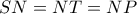 SN = NT = NP