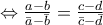 \Leftrightarrow \frac{{a - b}}{{\bar a - \bar b}} = \frac{{c - d}}{{\bar c - \bar d}} \Leftrightarrow \frac{{a - b}}{{\bar a - \bar b}} = \frac{{c - d}}{{\bar c - \bar d}}