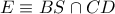 E \equiv BS \cap CD E \equiv BS \cap CD