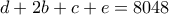 d+2b+c+e=8048