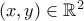 (x,y) \in \mathbb{R}^2