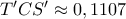 T'CS'\approx 0,1107 T'CS'\approx 0,1107