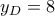 y_{D}=8 y_{D}=8