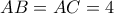 AB=AC=4